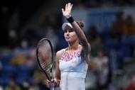 Veronika Kudermetova at the 2022 Toray Pan Pacific Open.